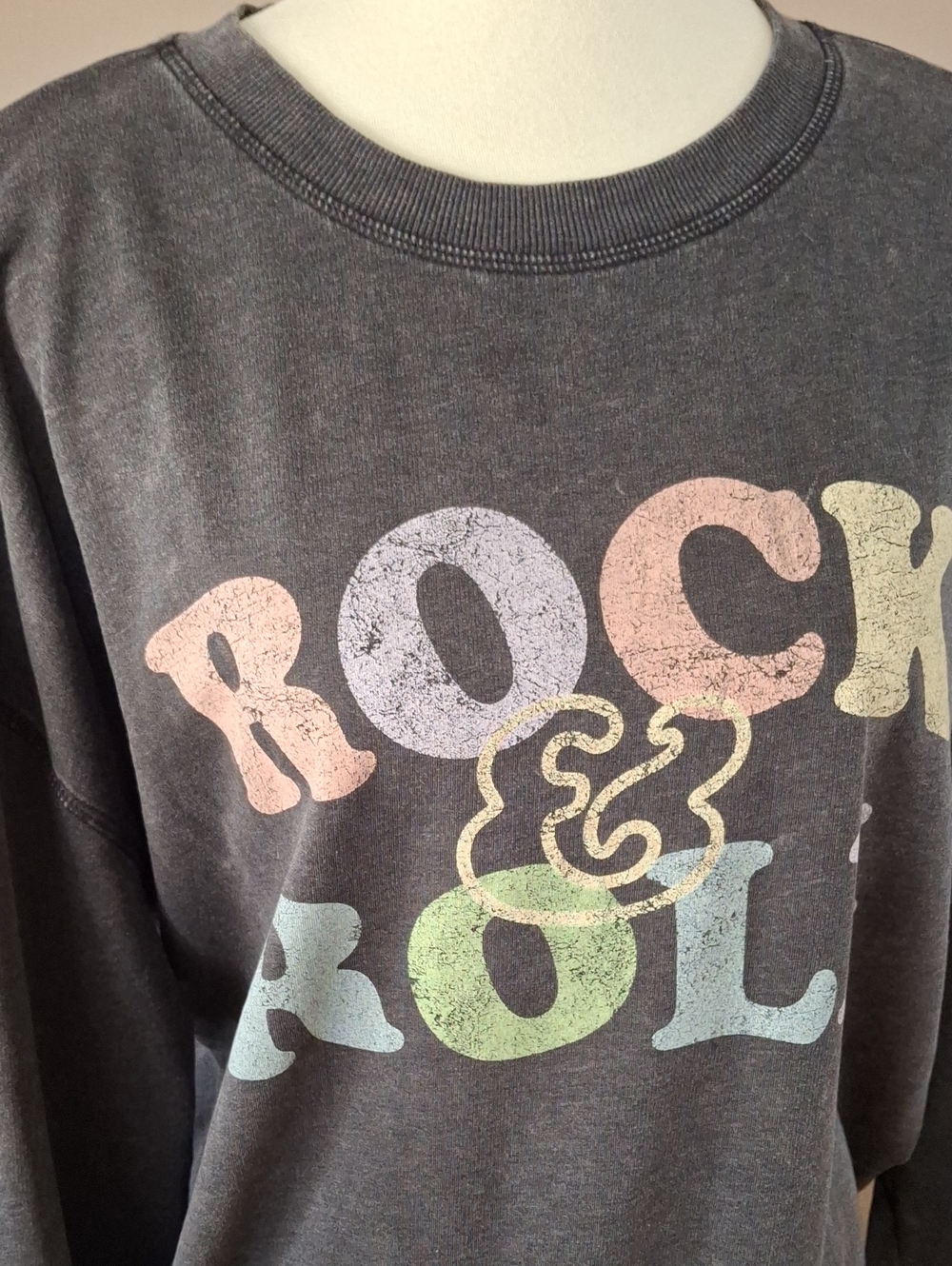 Maurices Charcoal Gray Crewneck Sweatshirt - Picture 2 of 6